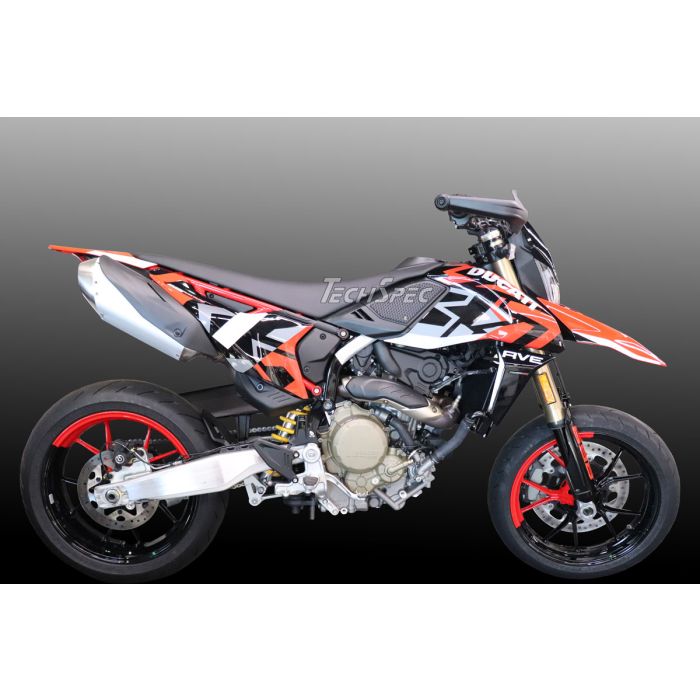 Techspec 62-1530-SS Snake Skin Tank Grips (Ducati Hypermotard 698 Mono RVE 2025+)