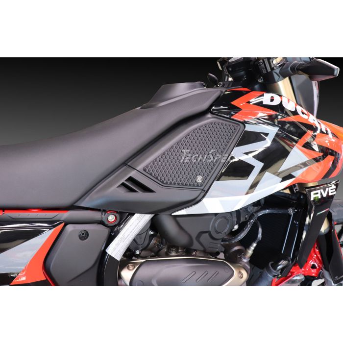 Techspec 62-1530-SS Snake Skin Tank Grips (Ducati Hypermotard 698 Mono RVE 2025+)