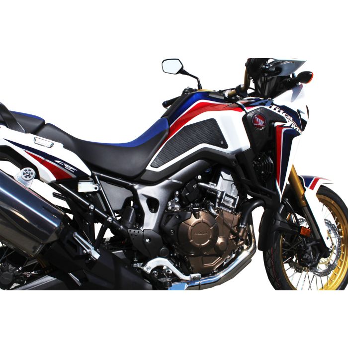 Techspec 62-2021-SS Snake Skin Tank Grips (Honda Africa Twin 2016-2019, Red/White/Blue Design)