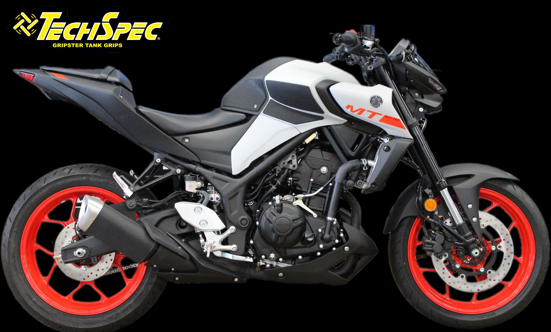 TechSpec 2020+ Yamaha MT-03 Snake Skin Tank Grips