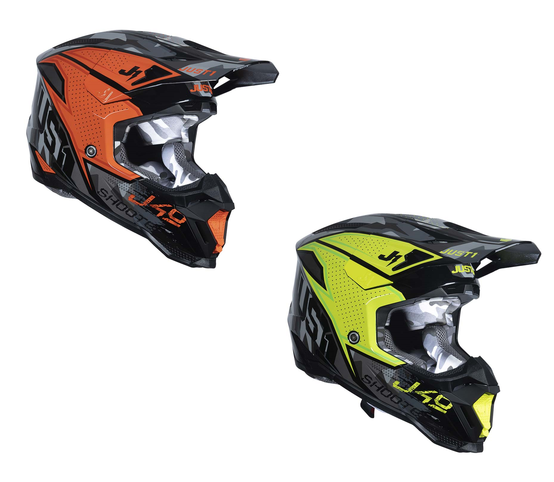 Just1 J40 Gloss Black Shooter Camo Helmet (2 Colors)