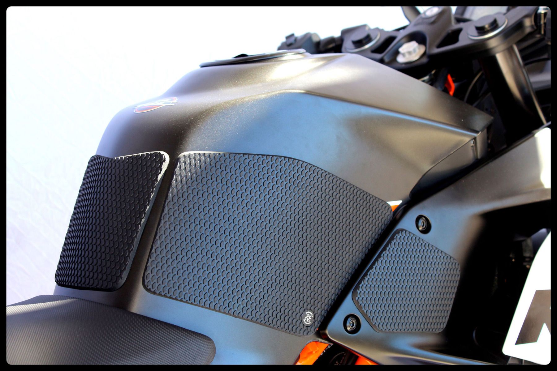 TechSpec 2014-2019 KTM RC 390 Snake Skin Tank Grips