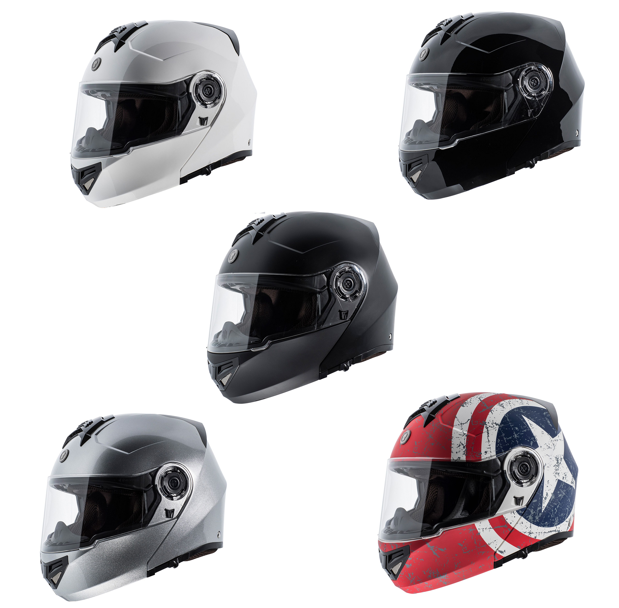 Torc T-27B Full Face Modular Avenger Bluetooth Motorcycle Helmet (5 Colors)