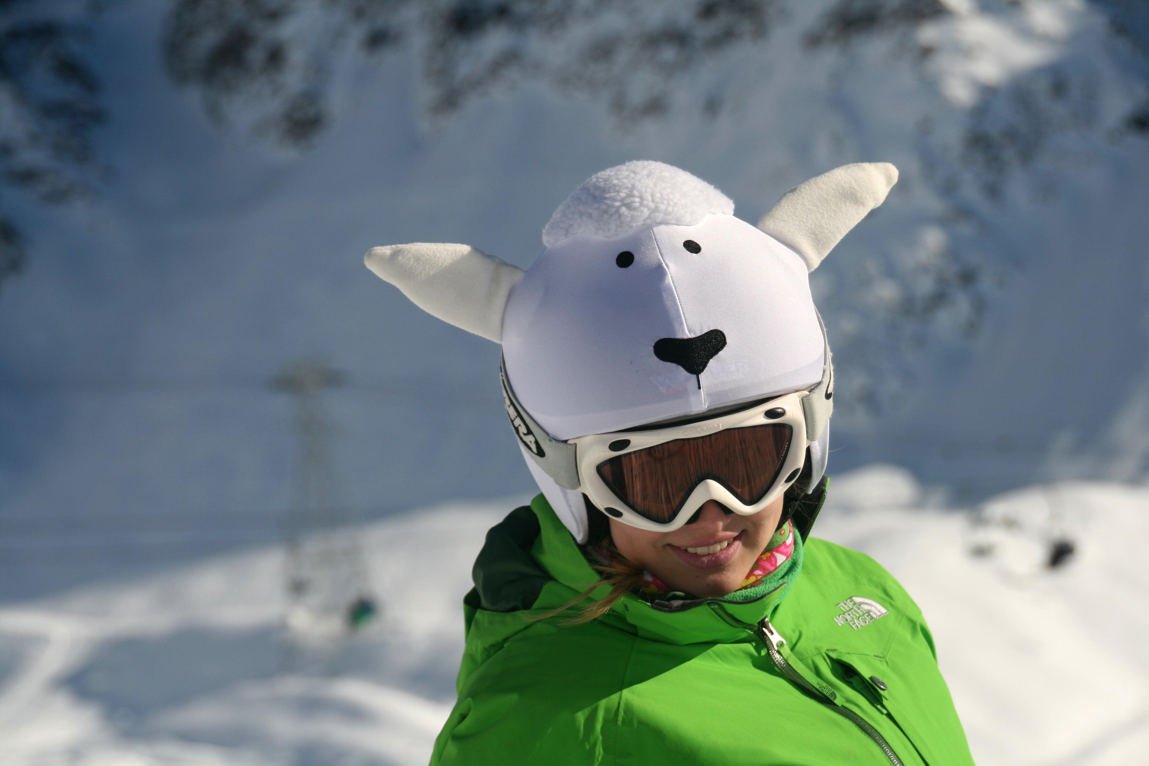 Coolcasc White Sheep Helmet Cover