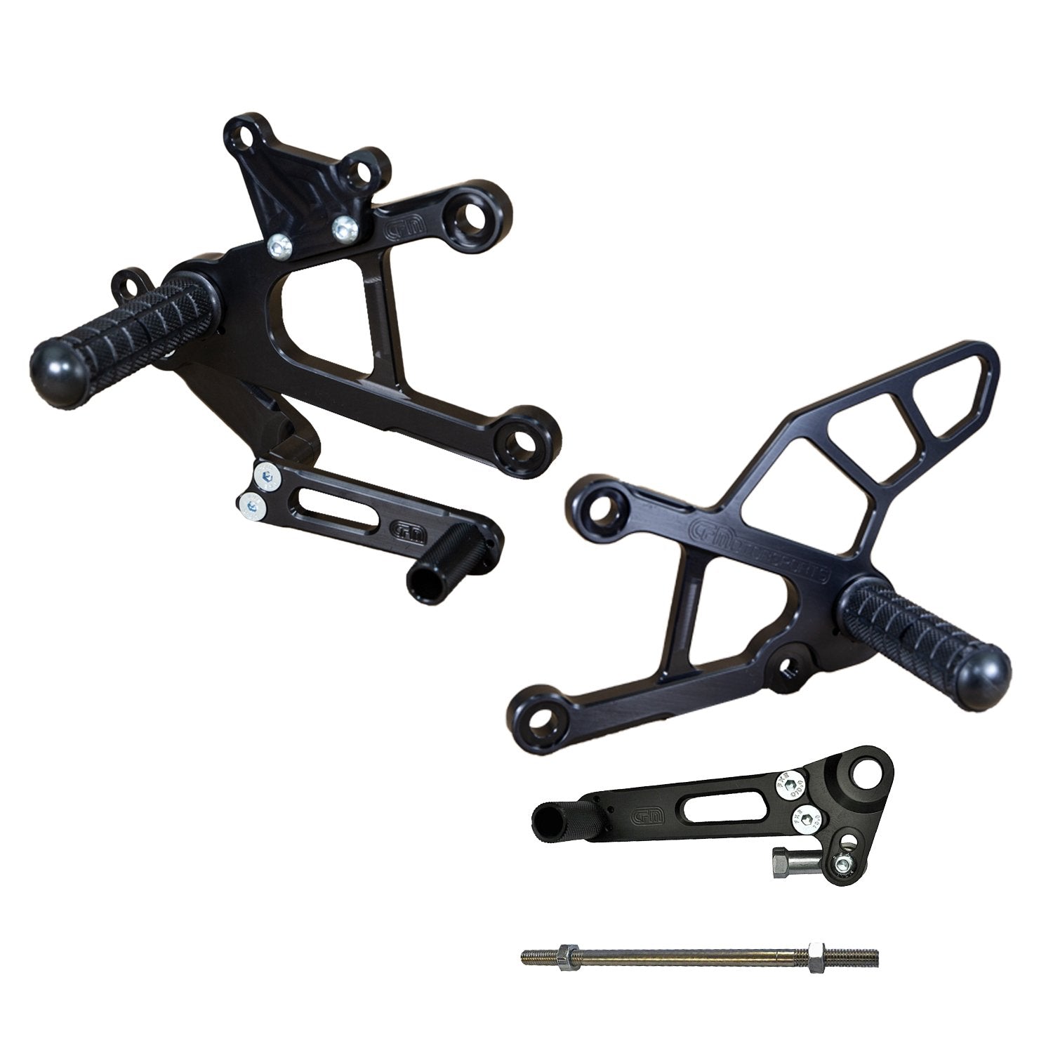 Woodcraft 2013-2018 Kawasaki Ninja ZX636 STD / GP Shift Complete Rearset Kit w/ Pedals