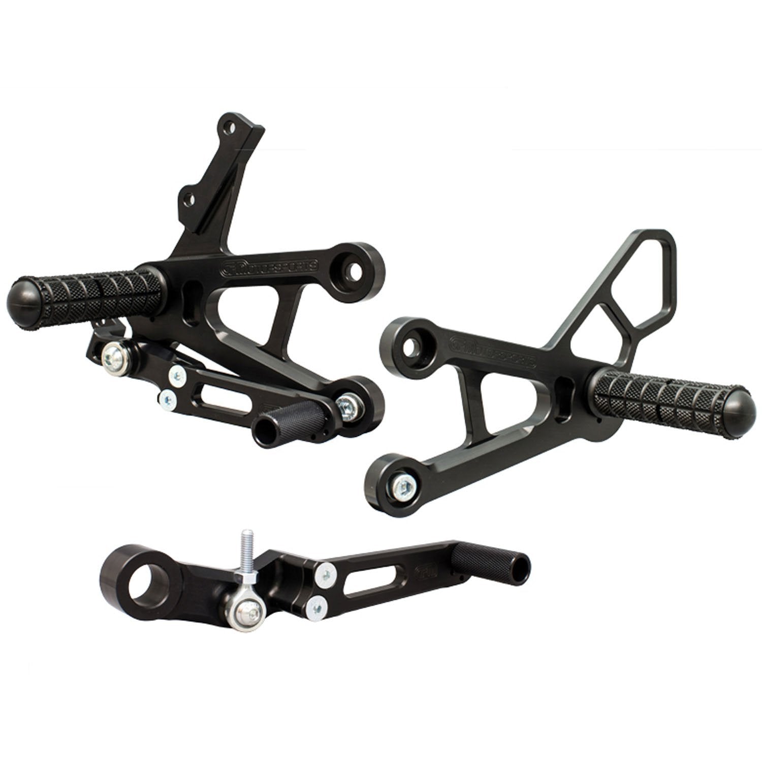 Woodcraft 2017-2021 Suzuki GSXR1000 GSXR1000R STD / GP Shift Complete Rearset Kit w/ Pedals