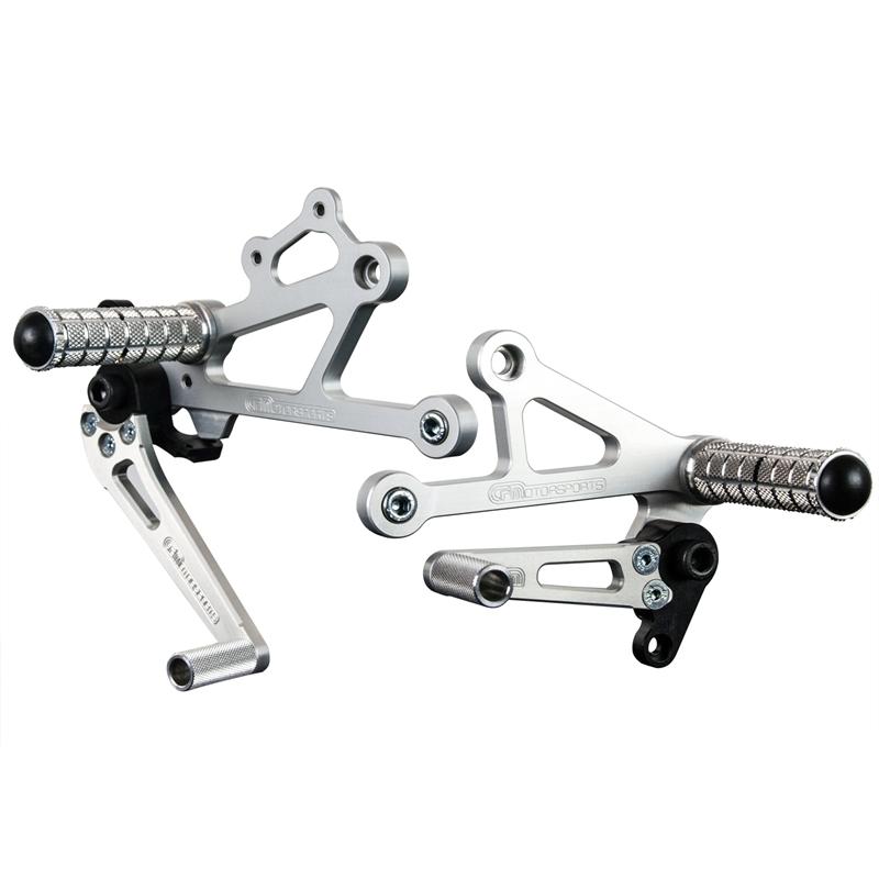 Woodcraft 1991-1998 Ducati SS750 SS900 STD / GP Shift Complete Rearset Kit w/ Pedals