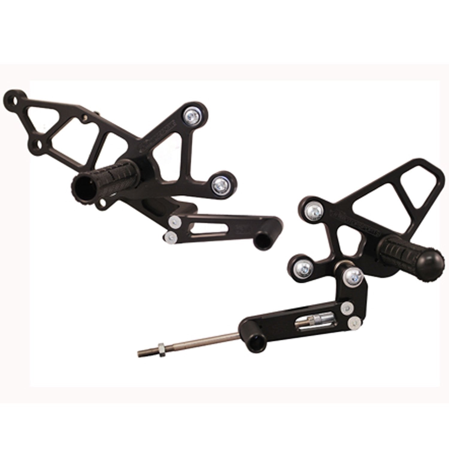 Woodcraft 2008-2012 Kawasaki Ninja 250 STD / GP Shift Complete Rearset Kit w/ Pedals