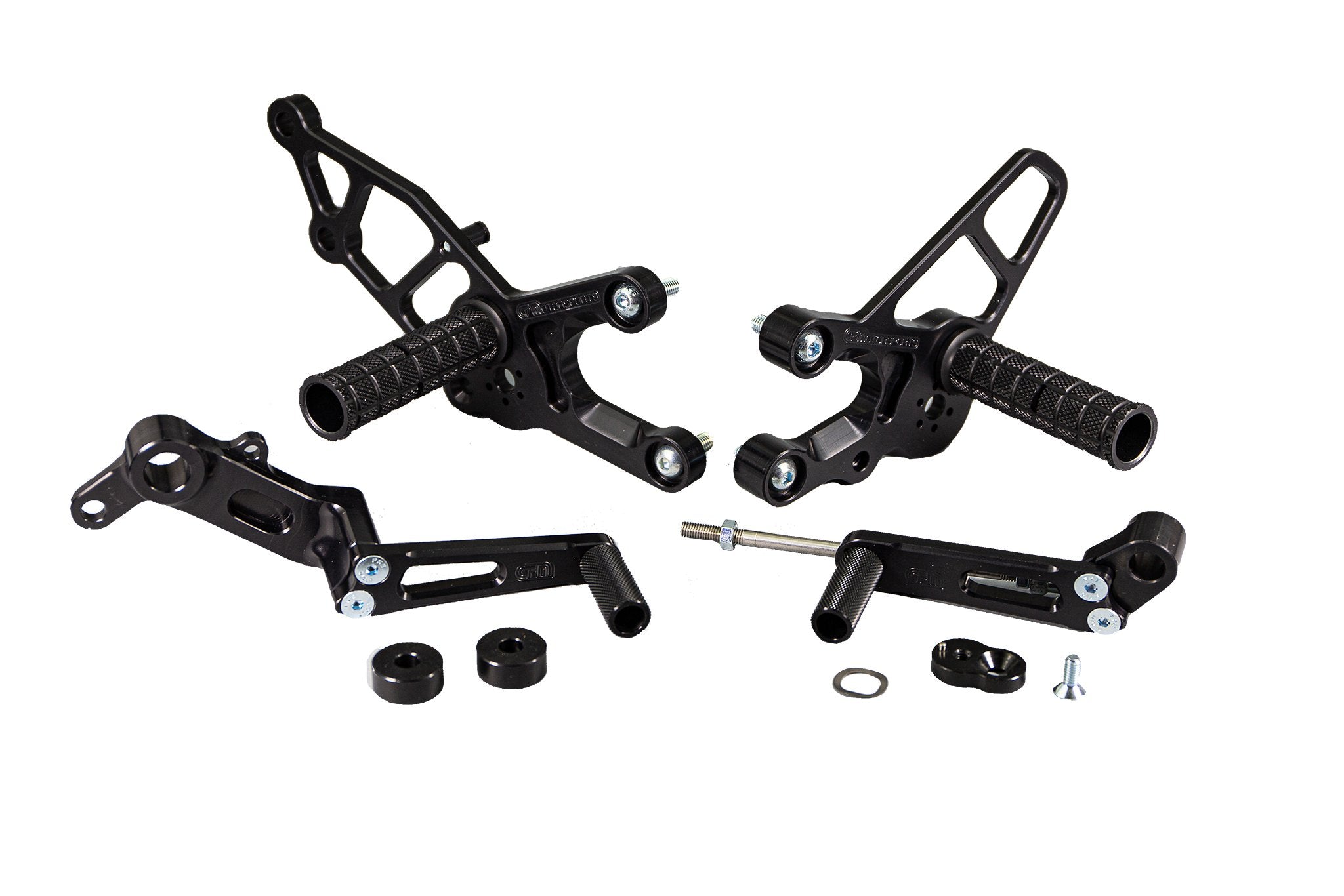 Woodcraft 2013-2017 Kawasaki Ninja 300 STD / GP Shift Complete Rearset Kit w/ Pedals