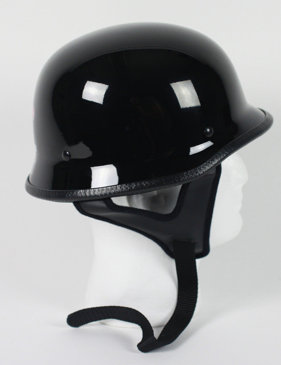 cheap german motorcycle helmets Rodia Gloss Black German Motorcycle Helmet