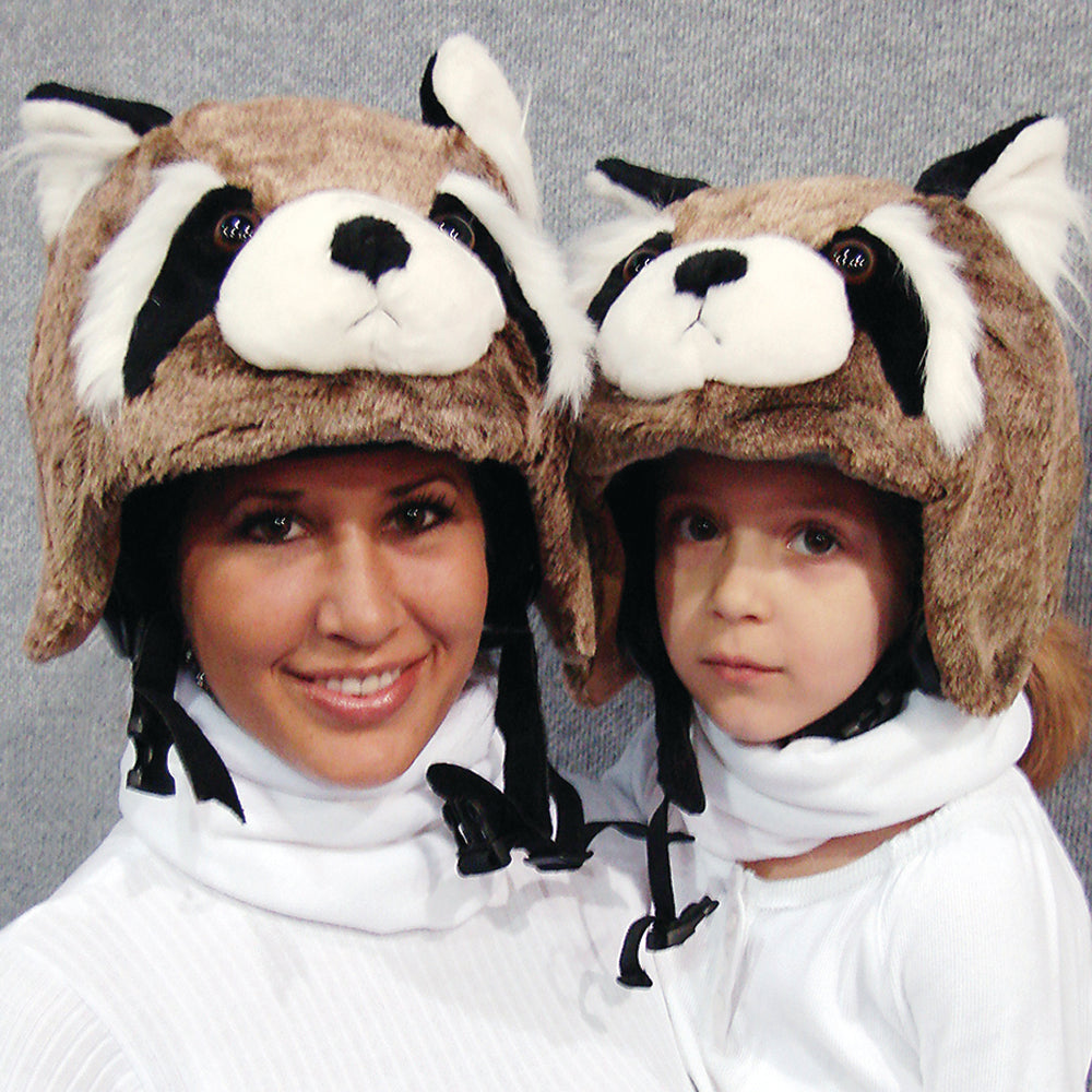 CrazeeHeads Benny The Bandit Raccoon Ski Helmet Cover