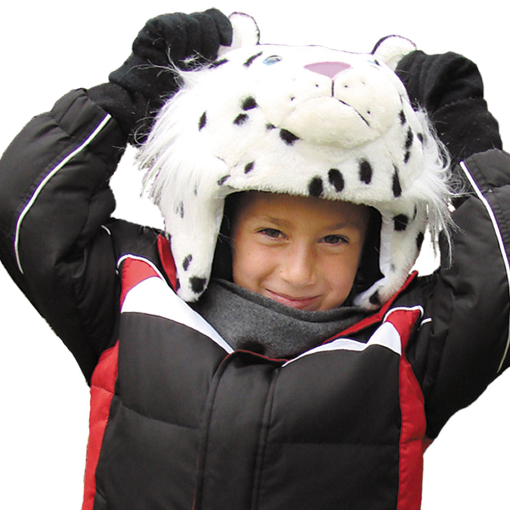 CrazeeHeads Zippy The Snow Leopard Ski Helmet Cover