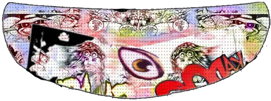 Skullskins Comic Book Motorcycle Helmet Shield Sticker