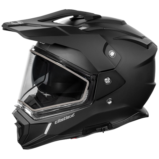 full face motorcycle helmets heated Castle X CX200 Dual Sport Electric Snowmobile Helmet Matte Black XS