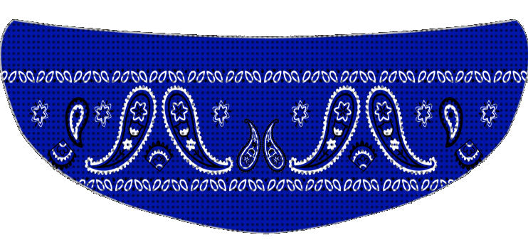 Skullskins Blue Bandana Motorcycle Helmet Shield Sticker