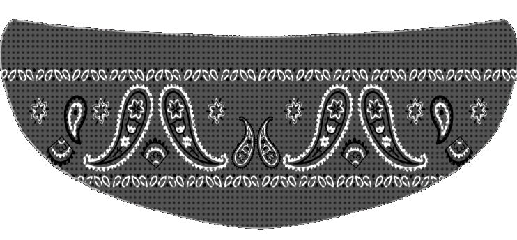 Skullskins Grey Bandana Motorcycle Helmet Shield Sticker