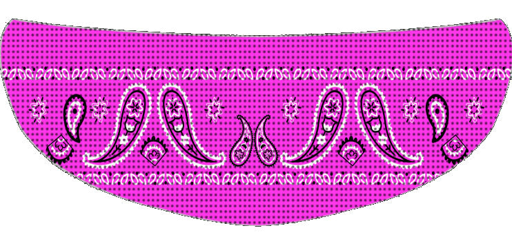 Skullskins Pink Bandana Motorcycle Helmet Shield Sticker