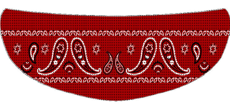 Skullskins Red Bandana Motorcycle Helmet Shield Sticker