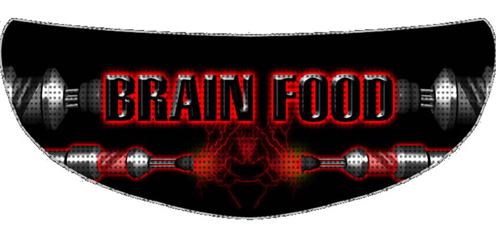 Skullskins Brain Food Motorcycle Helmet Shield Sticker
