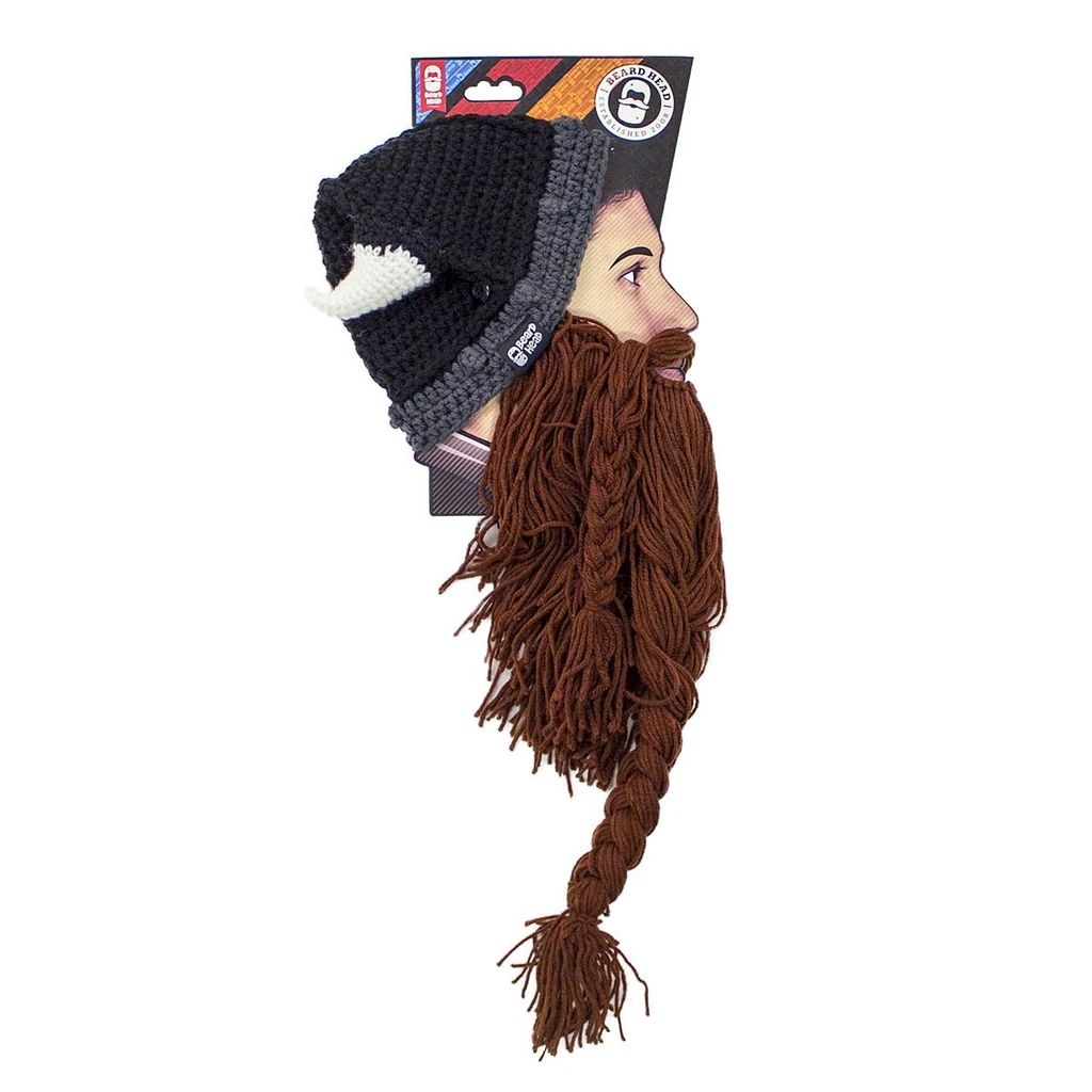 Beard Head Barbarian Pillager Bearded Face Mask & Hat (4 Colors)