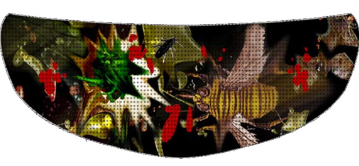 Skullskins Black Bug Splat Motorcycle Helmet Shield Sticker