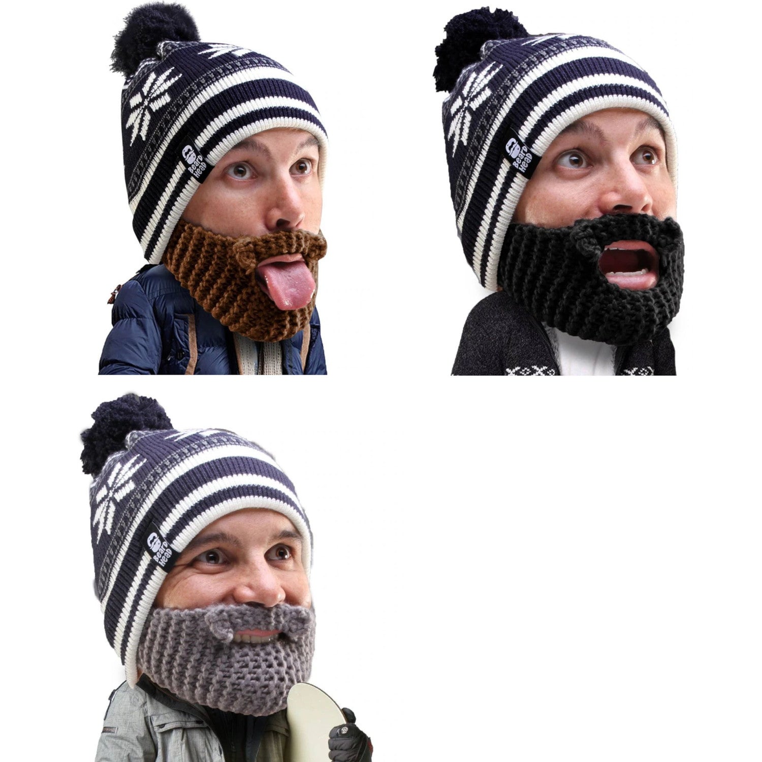 Beard Head Stubble Bumper Bearded Face Mask & Hat (3 Colors)