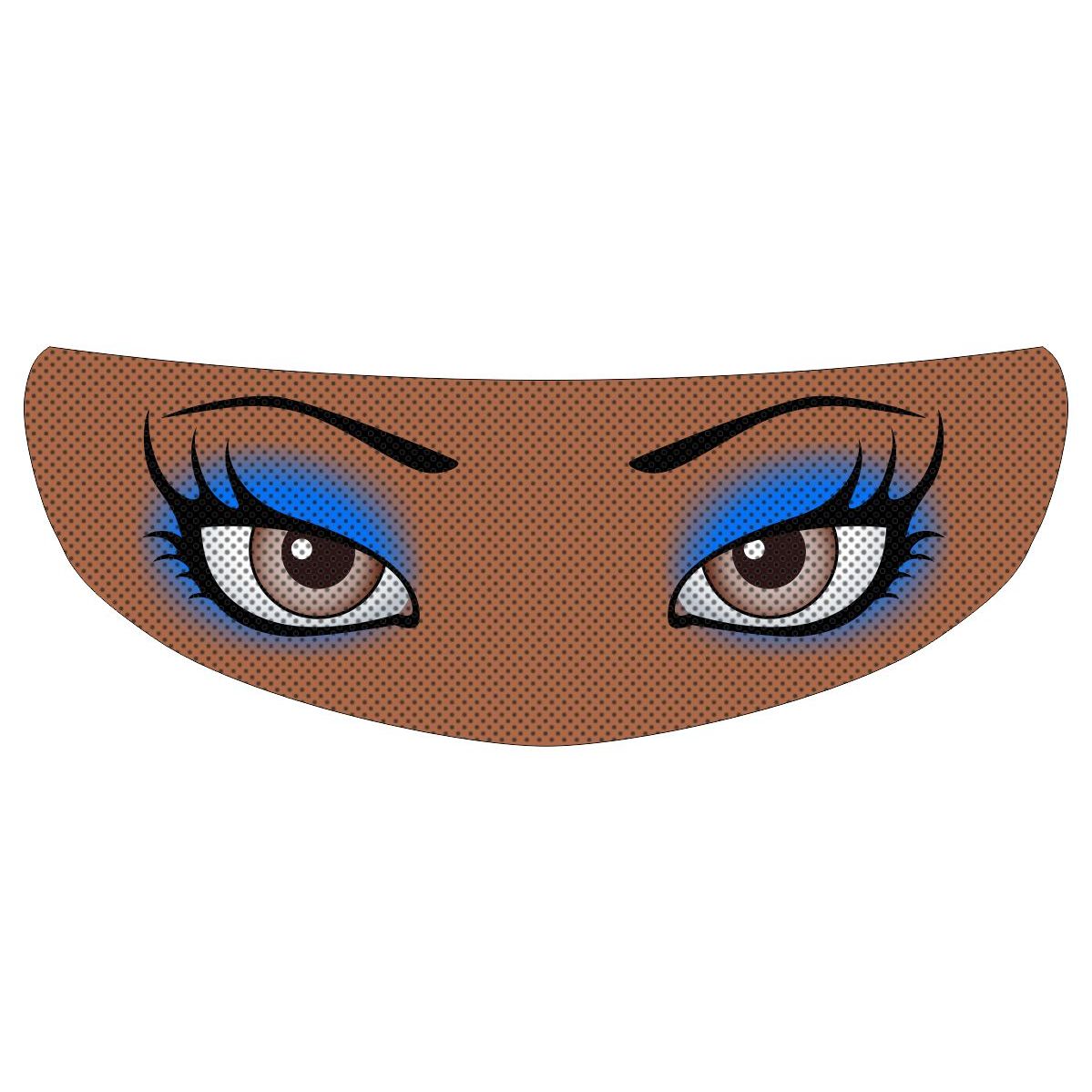 Lady Brown Eyes Motorcycle Helmet Visor Sticker
