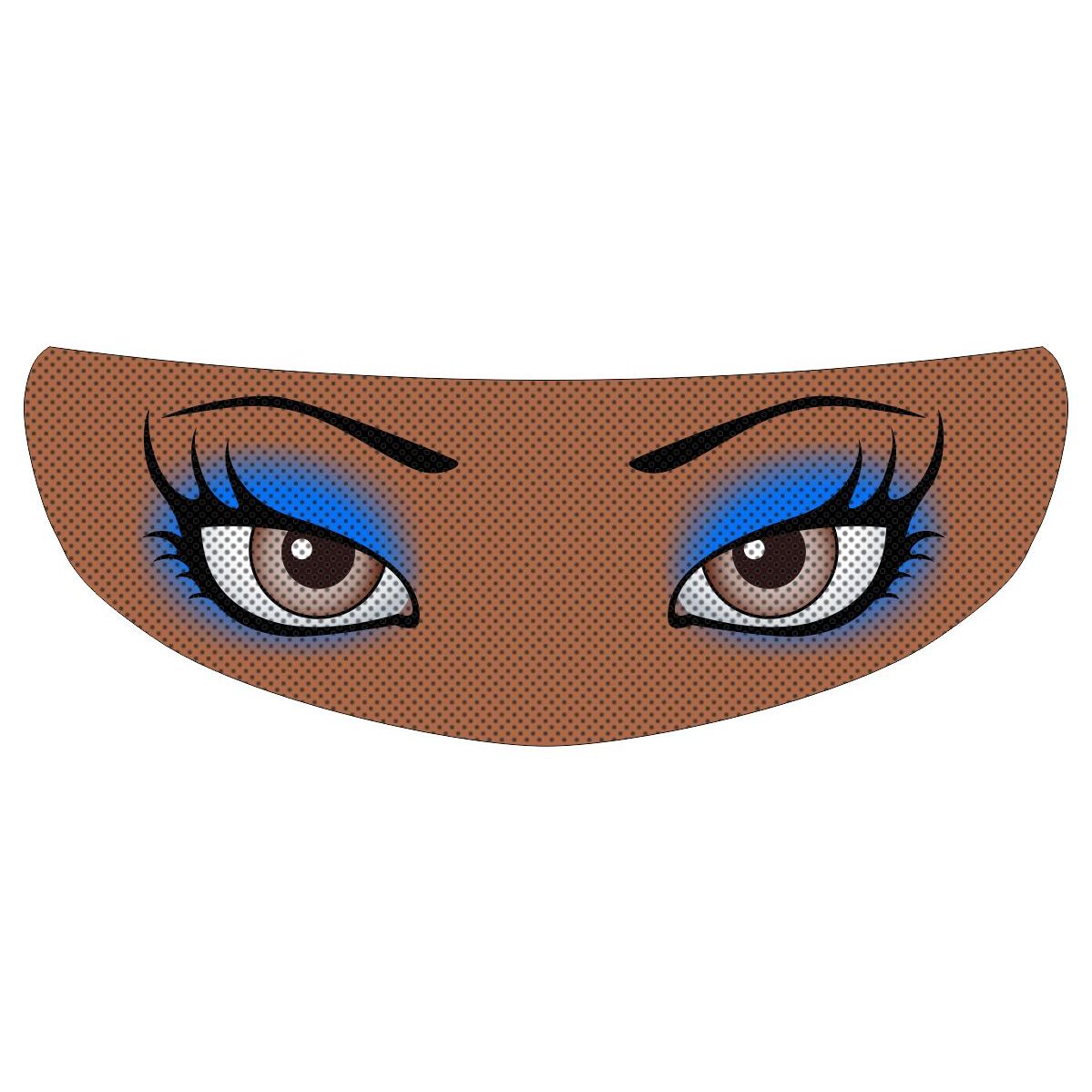 Lady Brown Eyes Motorcycle Helmet Shield Sticker