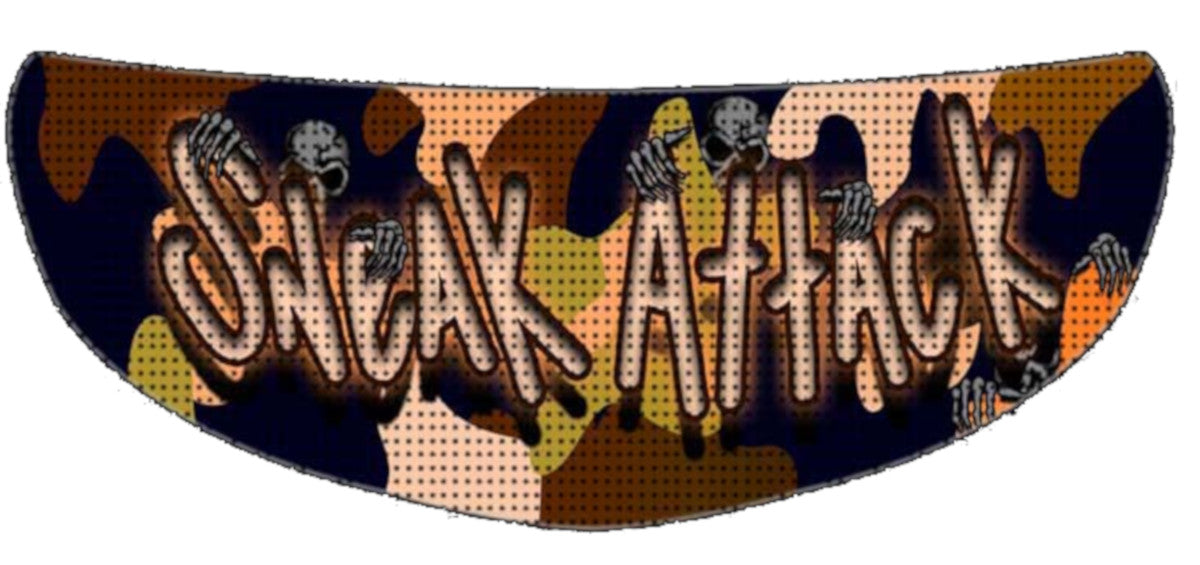 Skullskins Brown Camo Motorcycle Helmet Shield Sticker