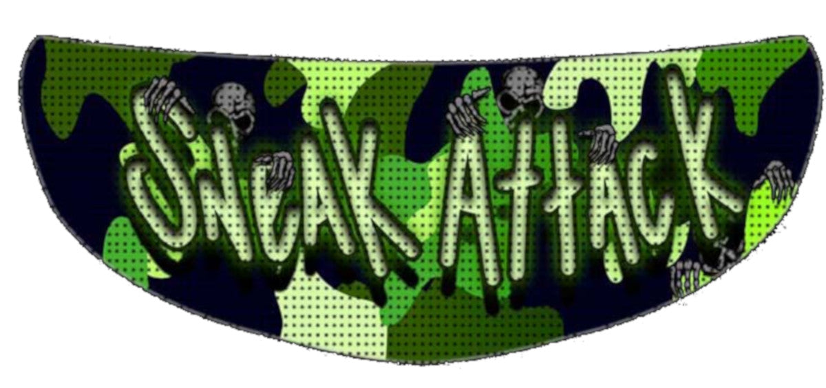 Skullskins Green Camo Motorcycle Helmet Shield Sticker