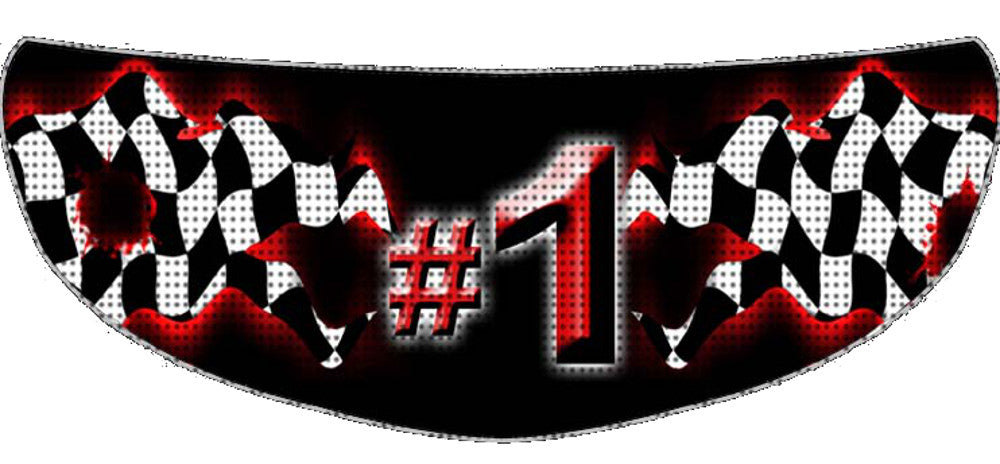 Skullskins Checkered Flags Motorcycle Helmet Shield Sticker