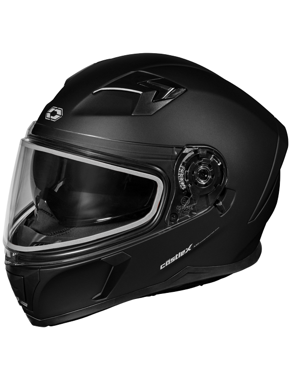 Castle-X CX390 Matte Black Snowmobile Helmet