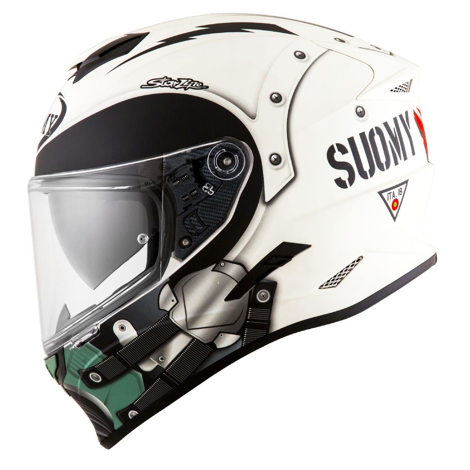 Suomy Stellar Cyclone Matt Full Face Motorcycle Helmet (XS - 2XL)