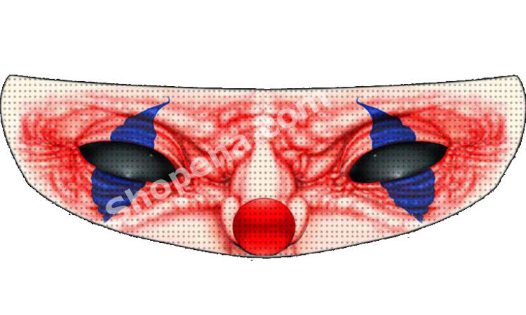 clown cover for motorcycle helmet Skullskins Clown Motorcycle Helmet Shield Sticker