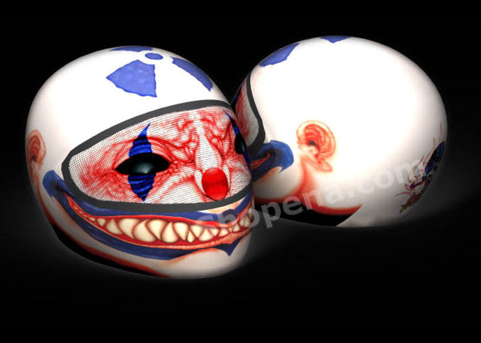 clown helmet motorcycle Skullskins Clown Full Face Motorcycle Helmet Cover