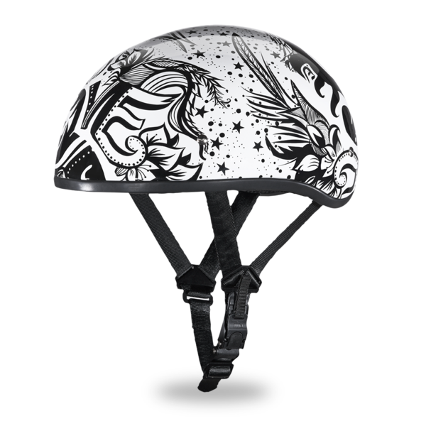 Daytona Lovesee D.O.T. Skull Cap Half Motorcycle Helmet (2XS-2XL)