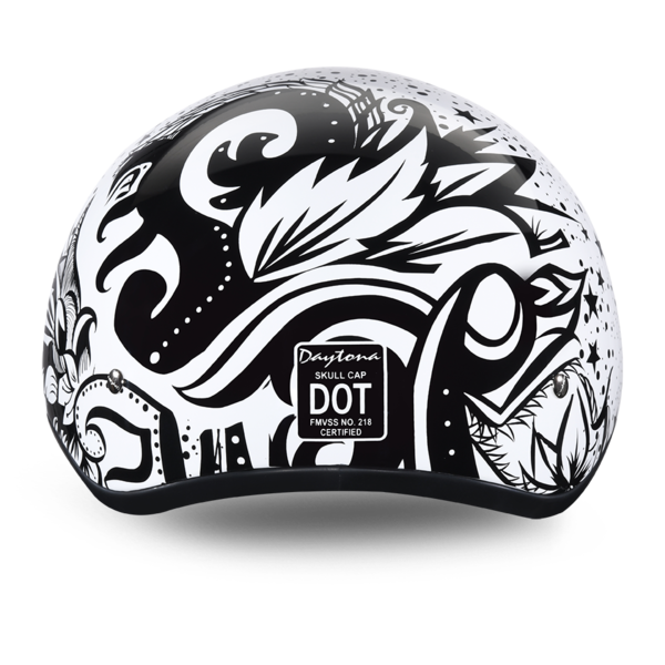 Daytona Lovesee D.O.T. Skull Cap Half Motorcycle Helmet (2XS-2XL)