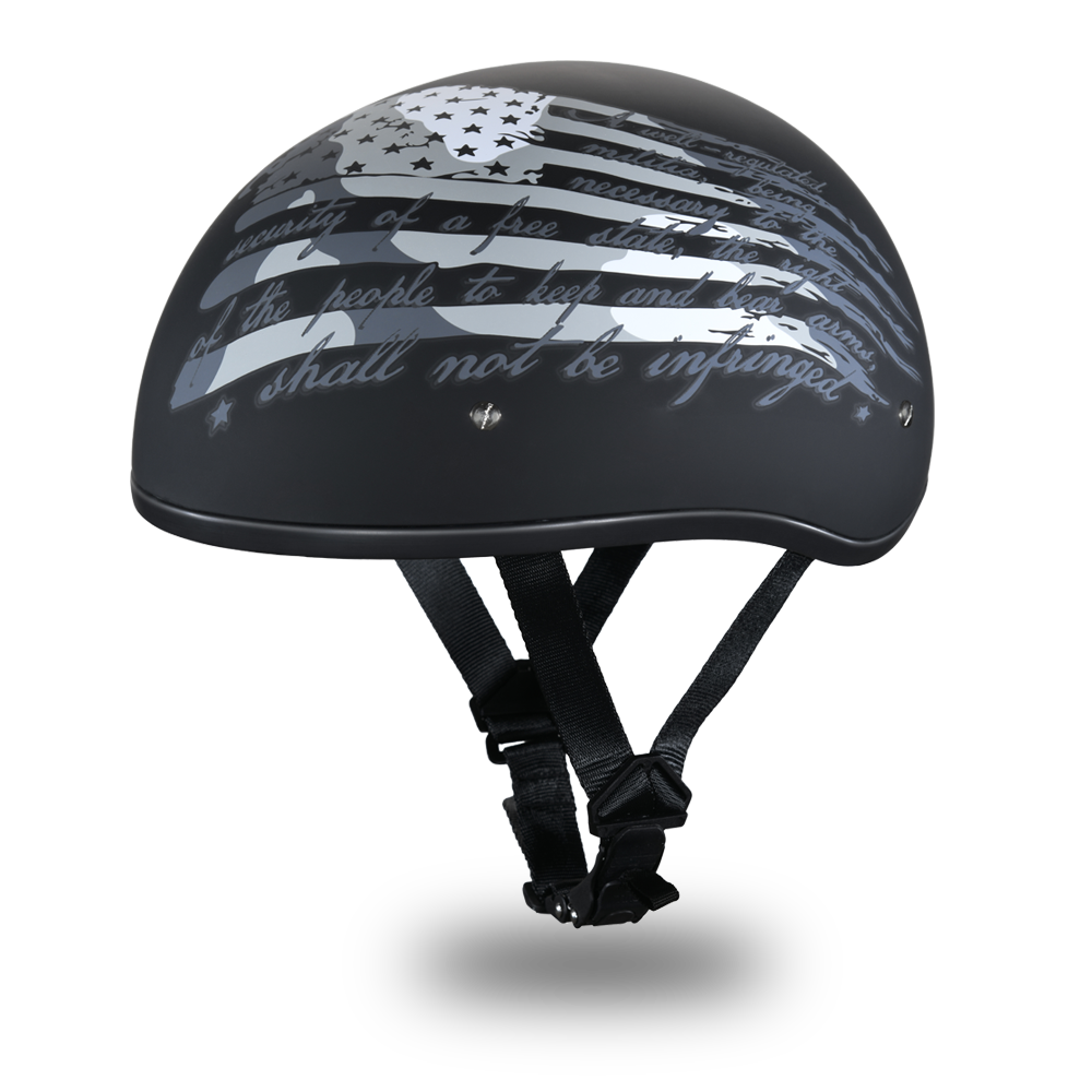 Daytona Skull Cap 2nd Amendment Half Helmet L Daytona Skull Cap 2nd Amendment Half Helmet L