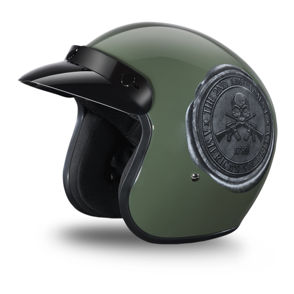 Daytona Cruiser 2nd Amendment D.O.T. Open Face Motorcycle Helmet (XS-2XL)