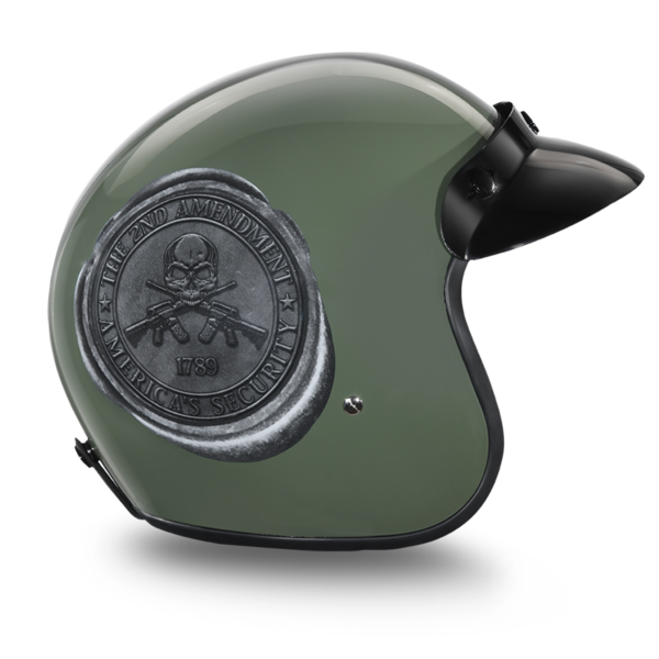 Daytona Cruiser 2nd Amendment D.O.T. Open Face Motorcycle Helmet (XS-2XL)