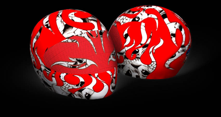 Skullskins Deadly Flames Full Face Motorcycle Helmet Cover