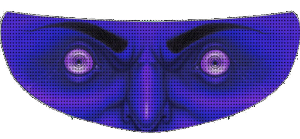 Skullskins Blue Devil Motorcycle Helmet Shield Sticker