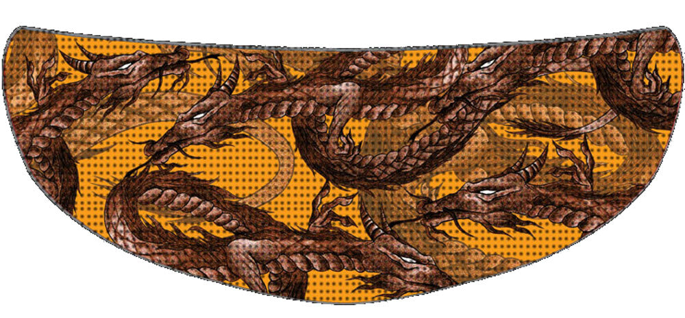 Skullskins Gold Dragons Motorcycle Helmet Shield Sticker
