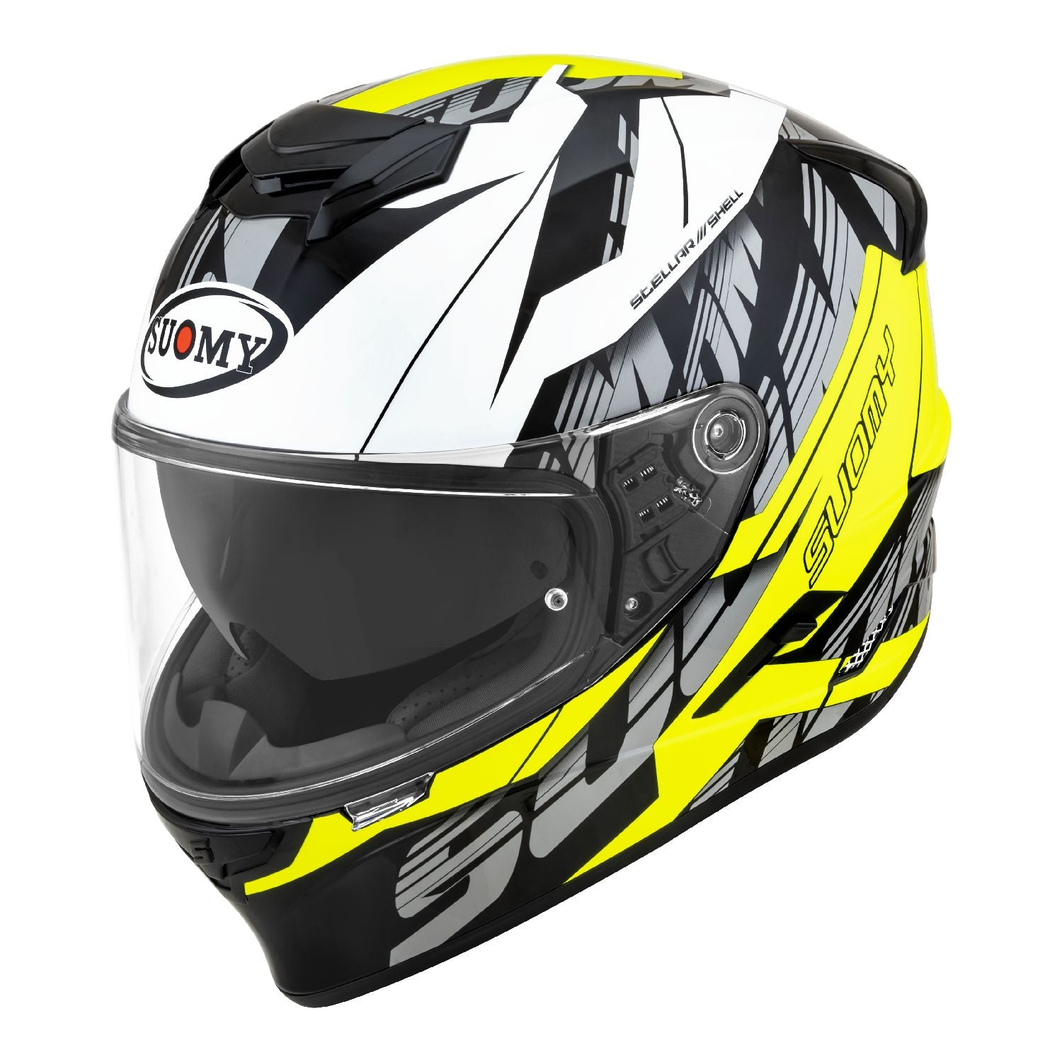 Suomy Stellar Corner Yellow Full Face Motorcycle Helmet (XS - 2XL)