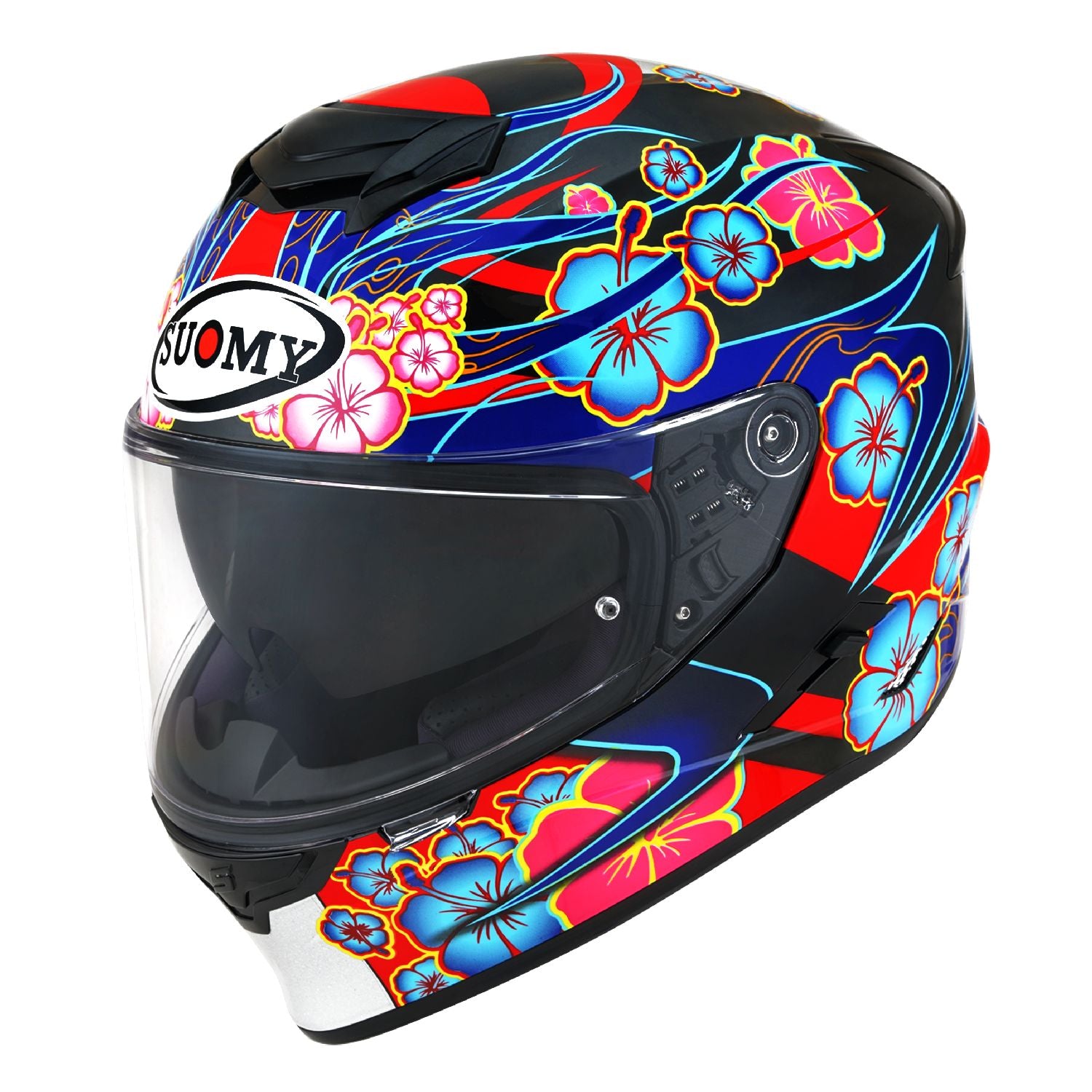 Suomy Stellar Flower Black Base Full Face Motorcycle Helmet (XS - 2XL)