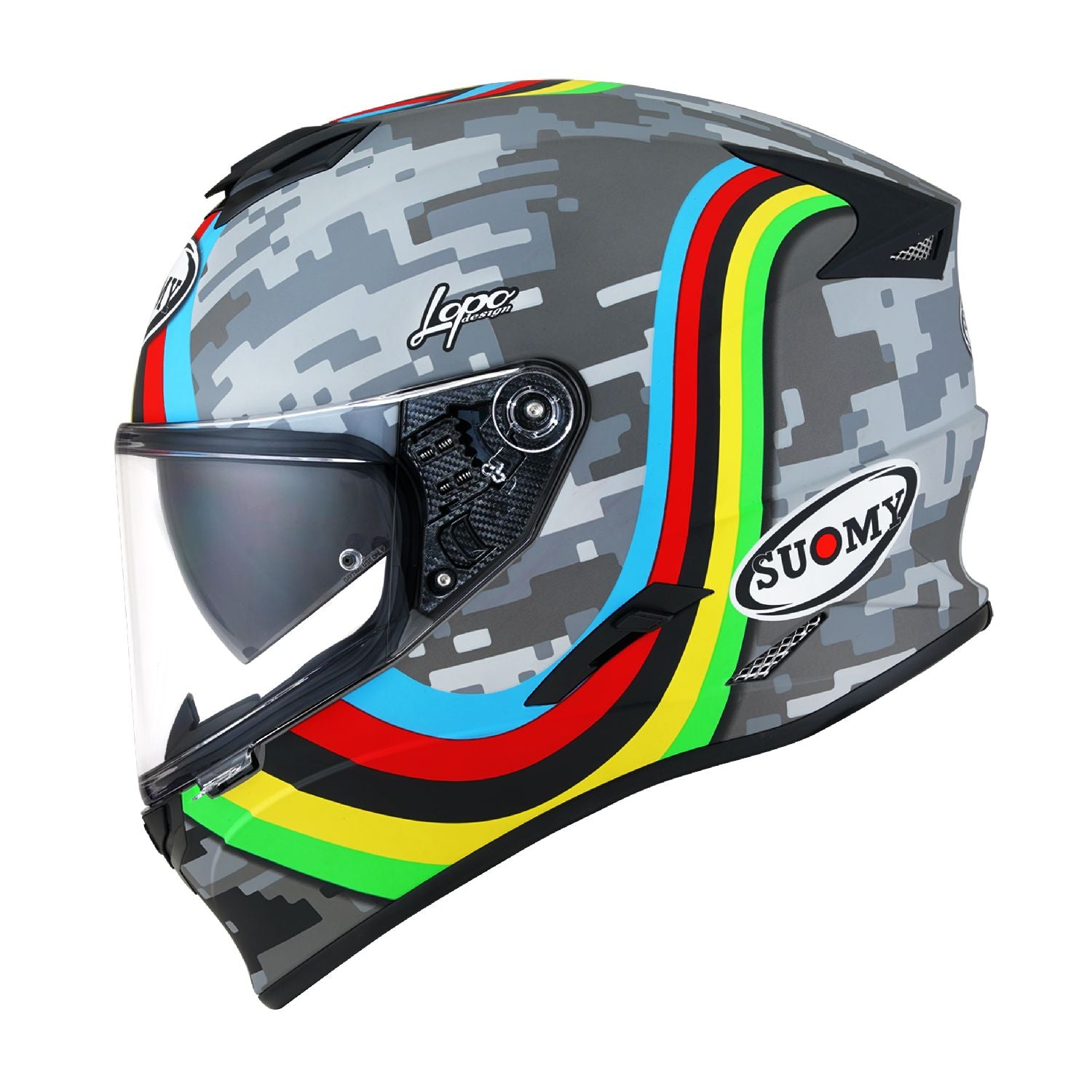 Suomy Stellar Rainbow Matt Full Face Motorcycle Helmet (XS - 2XL)