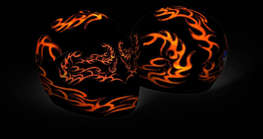 Skullskins Black Fire Tribal Full Face Motorcycle Helmet Cover