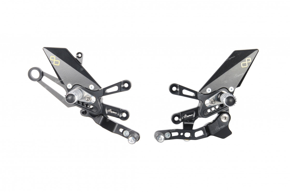 Lightech Aprilia 2018 - 2021 RSV4 Tuono V4 Reverse Shift Rearsets & Folding Foot Pegs