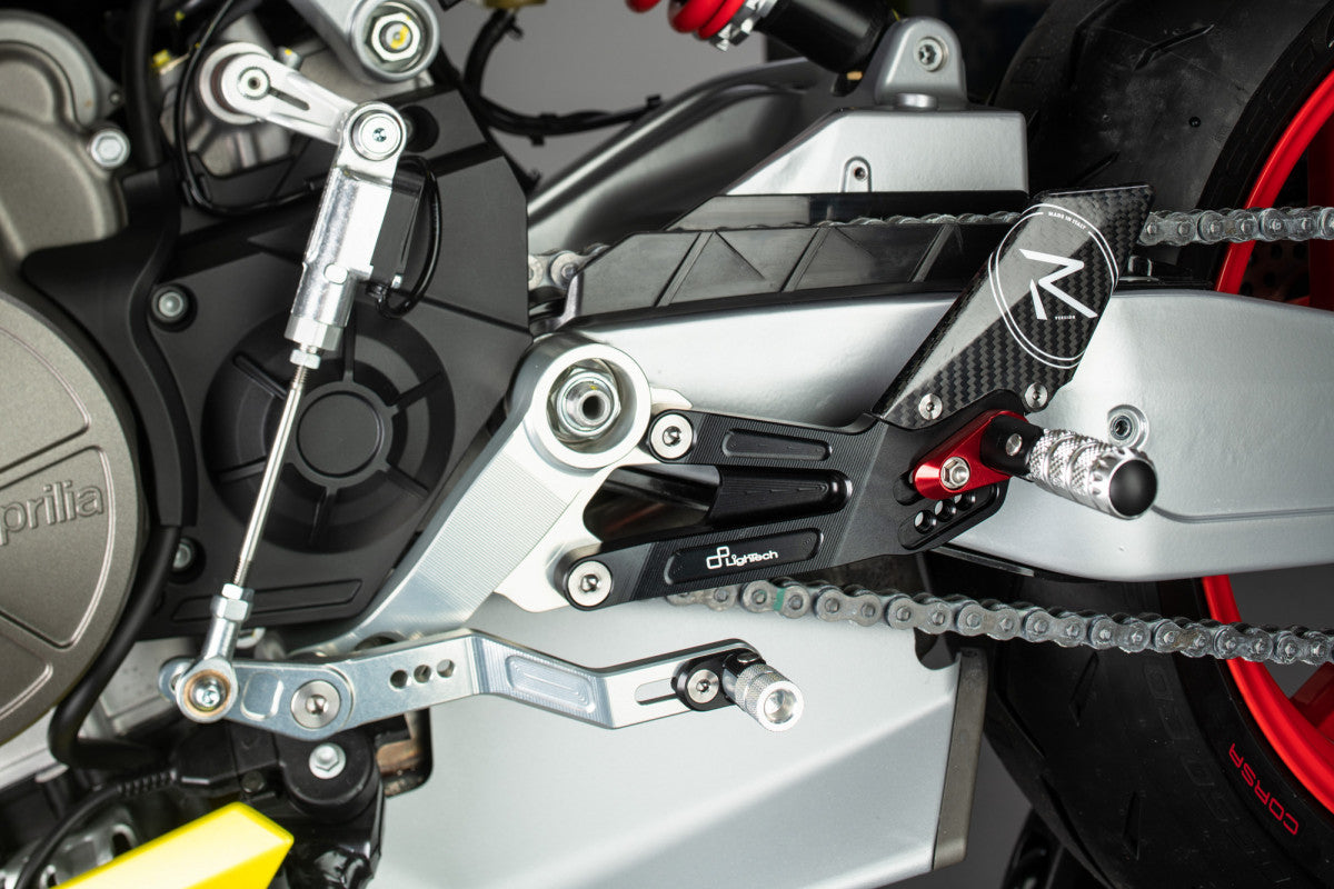 Lightech 2021 Aprilia RS 660 Standard Shift Rearsets & Folding Foot Pegs