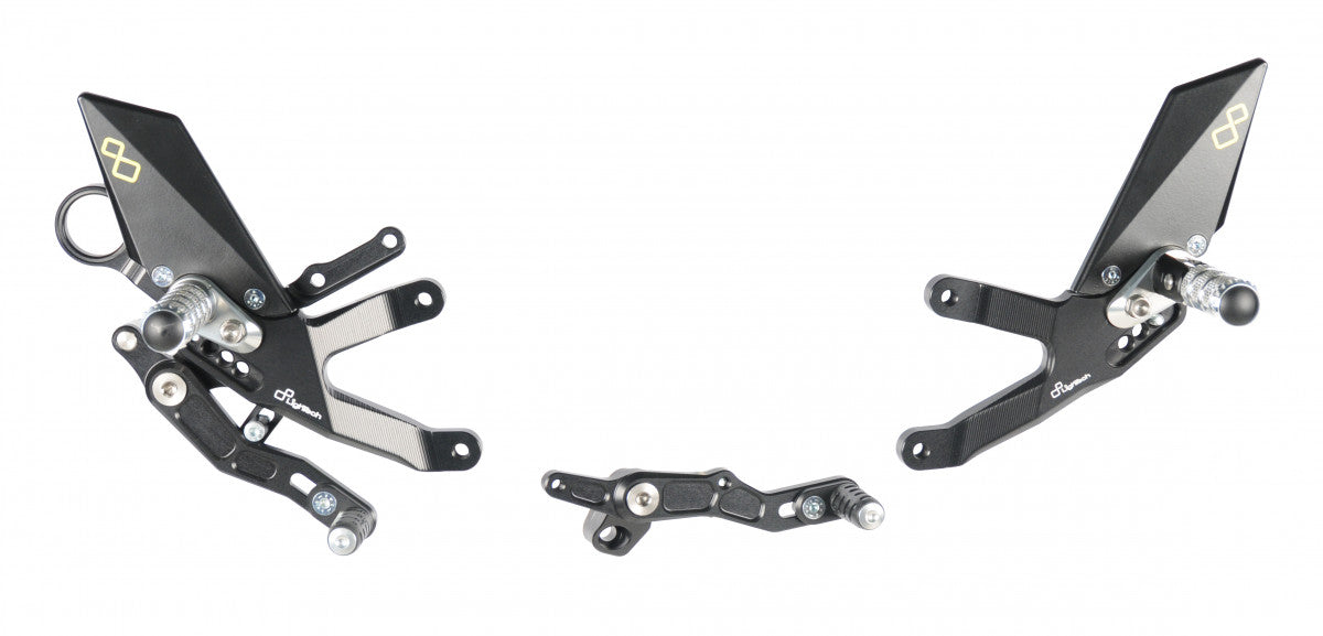 Lightech BMW 2017 - 2020 S1000R 2015 - 2019 S1000RR 2015 - 2016 HP4 Standard Shift Rearsets & Folding Foot Pegs